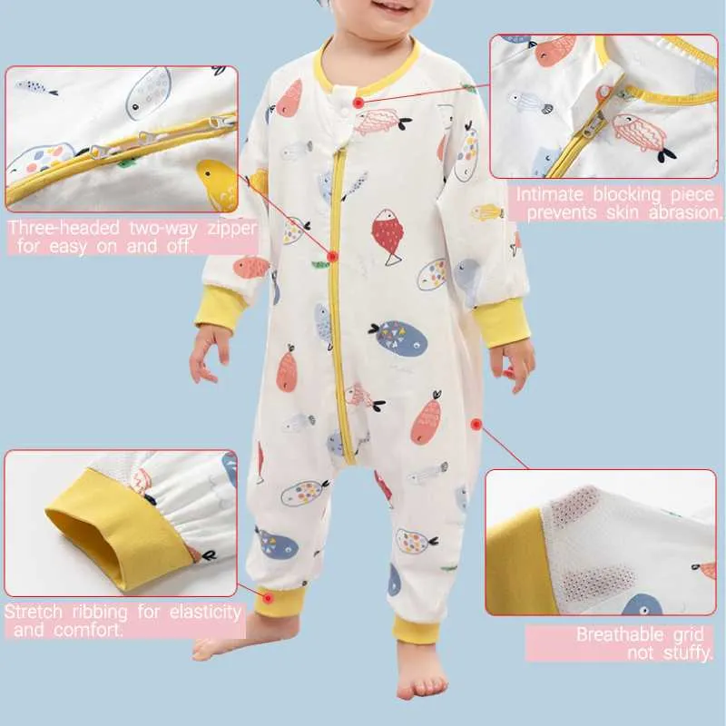 0.3TOG Children Gauze Cotton Split-leg Side mesh Sleeping Bag-S59