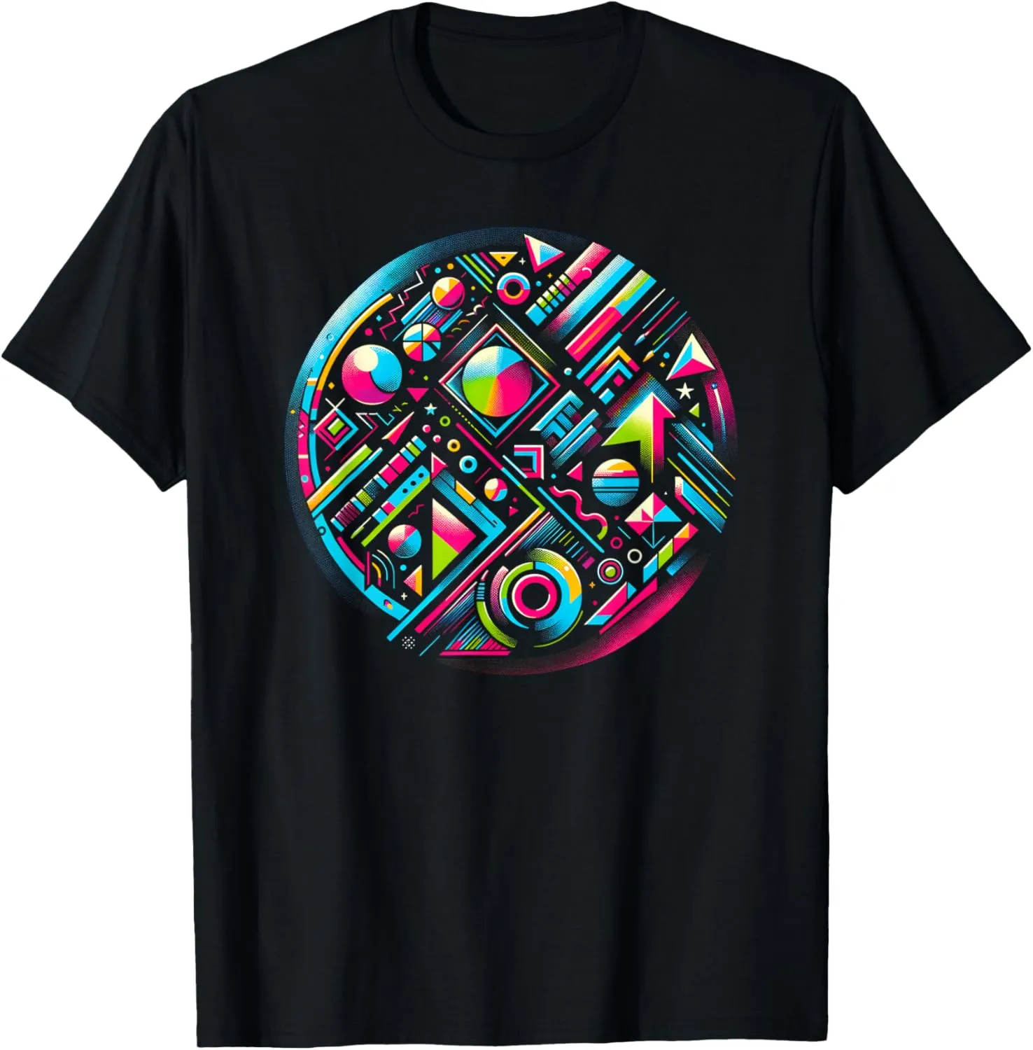 80s Colorful Abstract Art T-Shirt