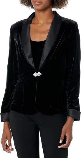 Alex Evenings Women's Jacket and Scoop Tank Top Velvet Twinset Petite Regular