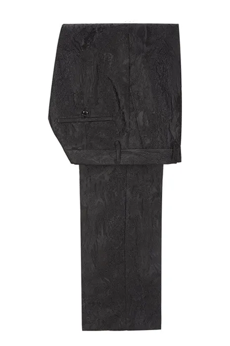 Amazing Black Peaked Lapel Double Breasted Men Suits Online