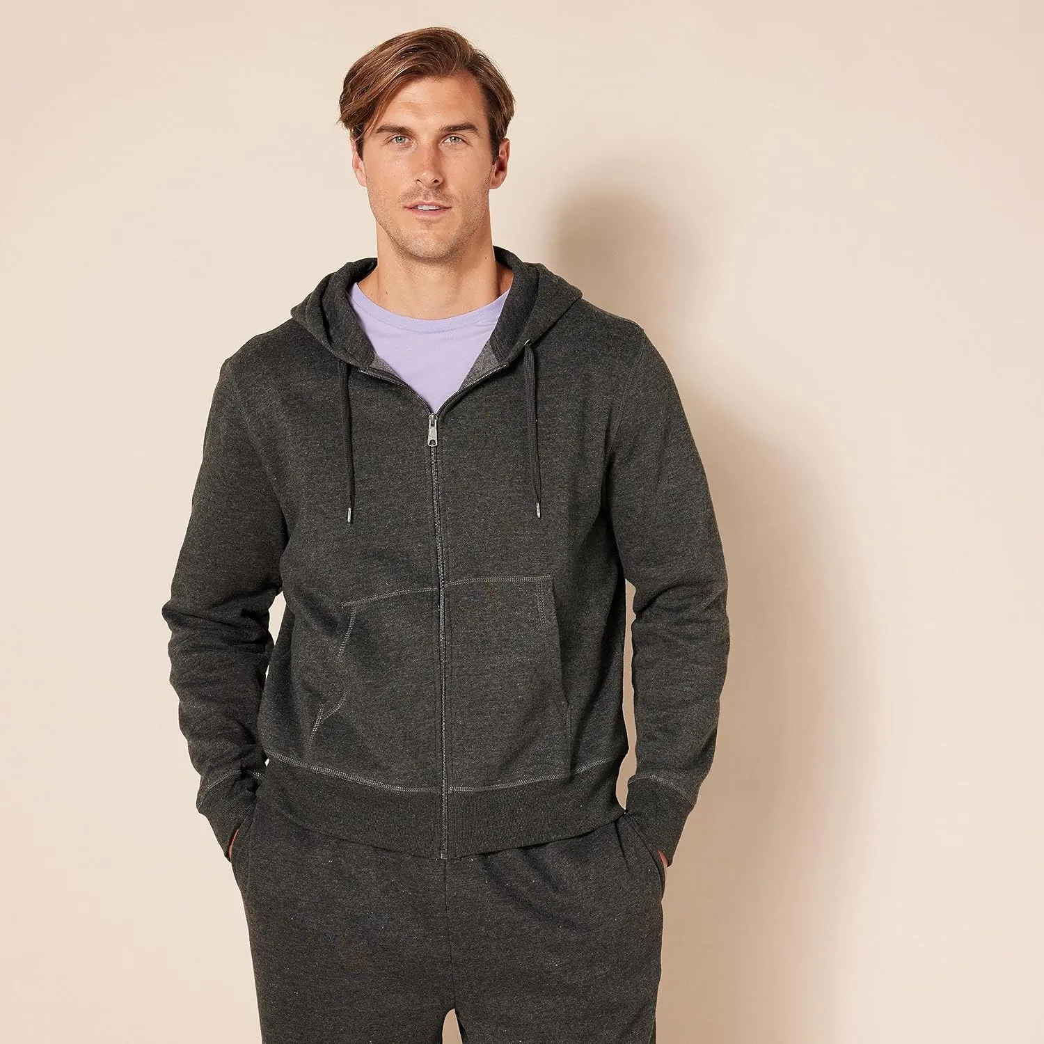 Amazon Essentials Men's Full-Zip Fleece Hoodie (Available in Big & Tall)