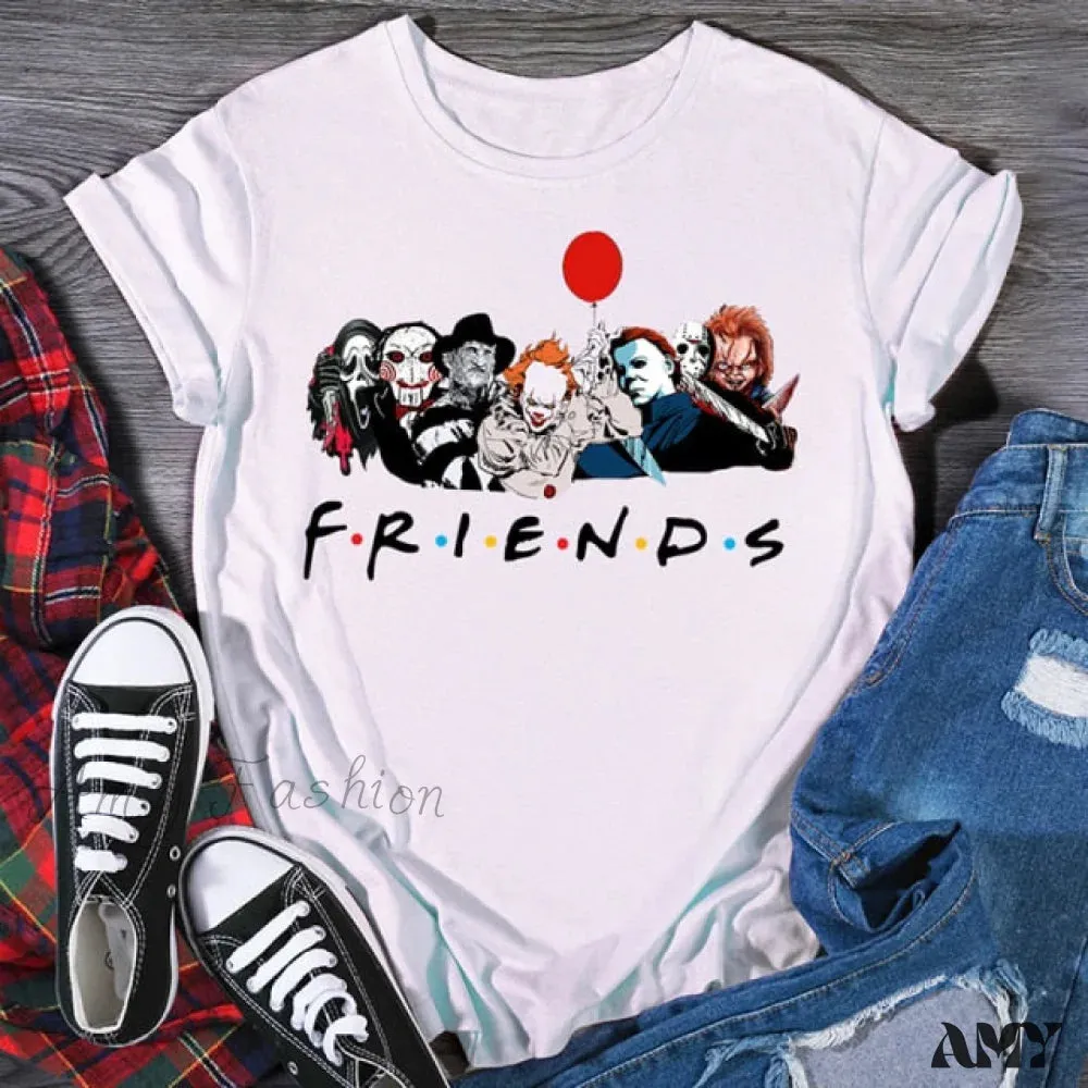Amy Fashion - Casual Short Sleeve Fashion 90s T-shirt