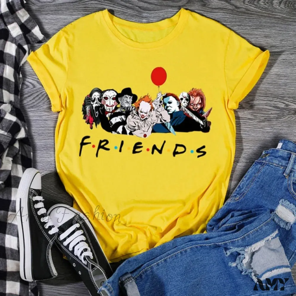 Amy Fashion - Casual Short Sleeve Fashion 90s T-shirt
