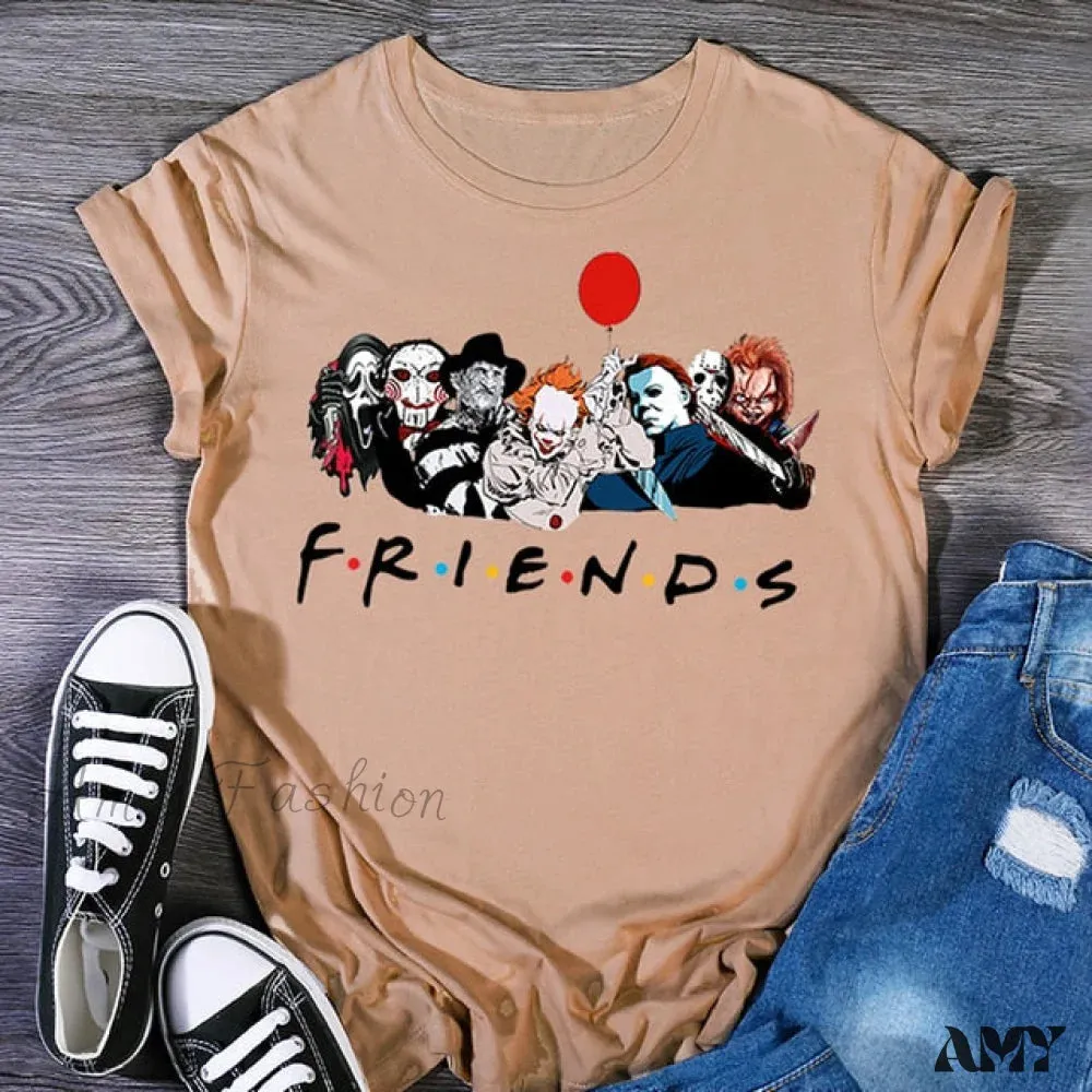 Amy Fashion - Casual Short Sleeve Fashion 90s T-shirt