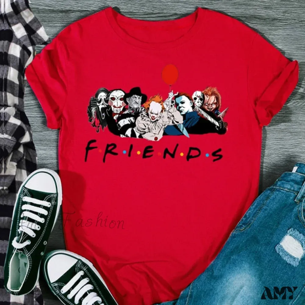 Amy Fashion - Casual Short Sleeve Fashion 90s T-shirt