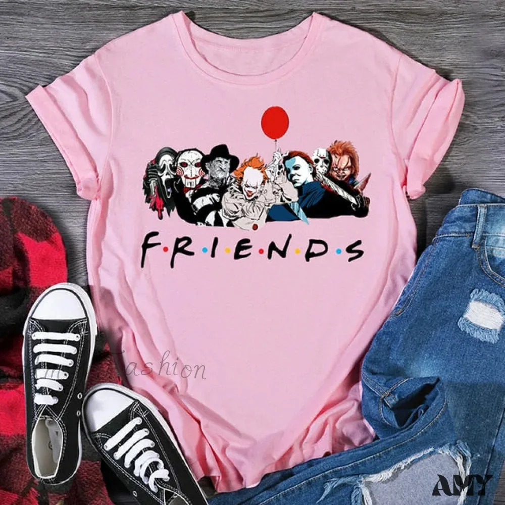 Amy Fashion - Casual Short Sleeve Fashion 90s T-shirt