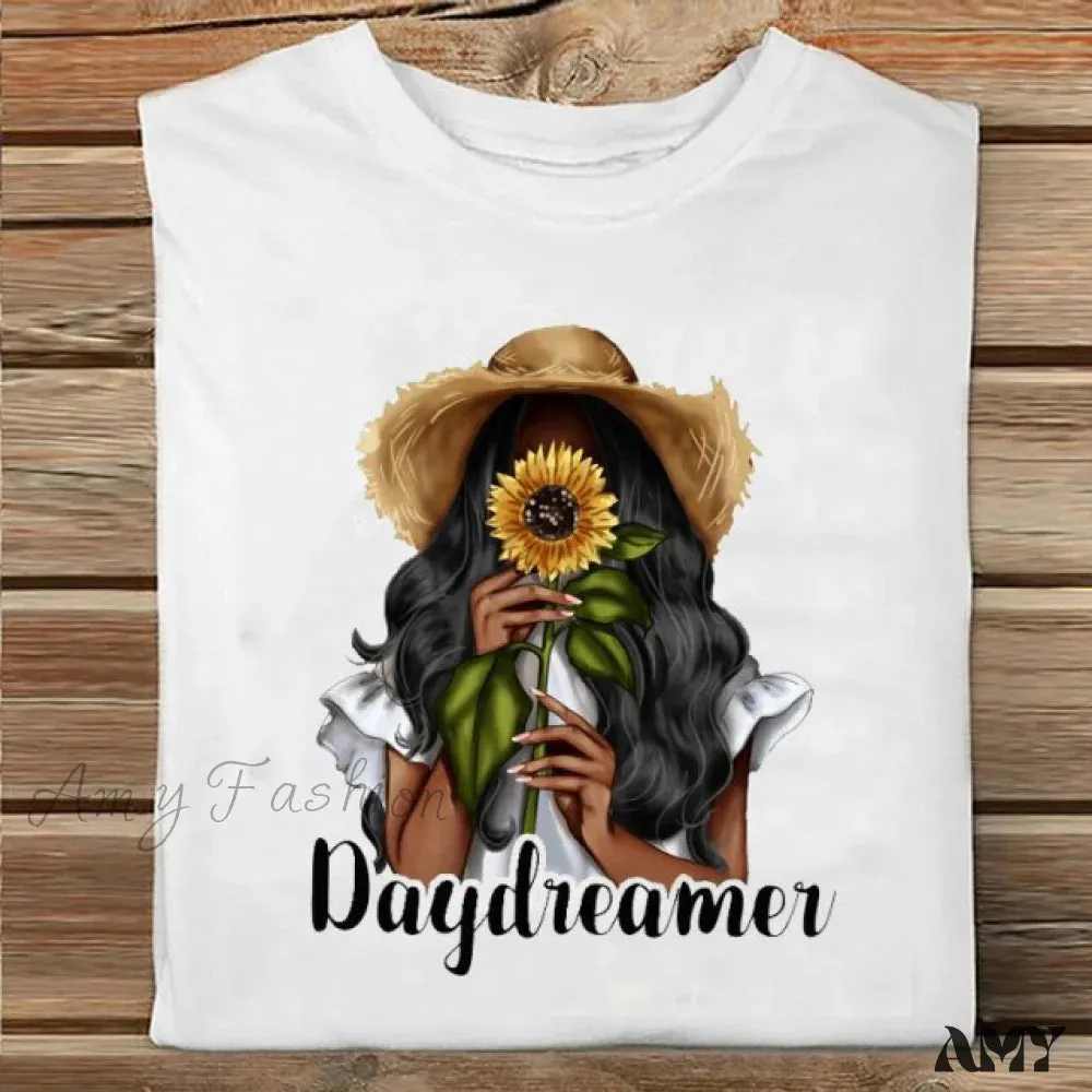 Amy Fashion - Coffee Love Cartoon Printing Clothes Tshirt