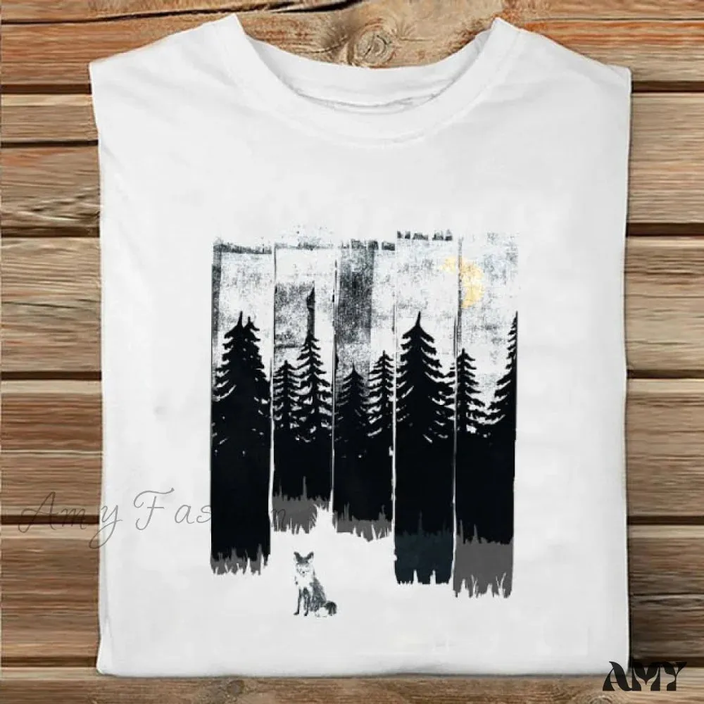 Amy Fashion - Coffee Love Cartoon Printing Clothes Tshirt