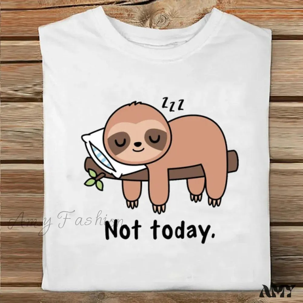 Amy Fashion - Coffee Love Cartoon Printing Clothes Tshirt