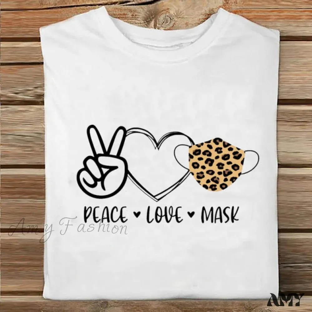 Amy Fashion - Coffee Love Cartoon Printing Clothes Tshirt