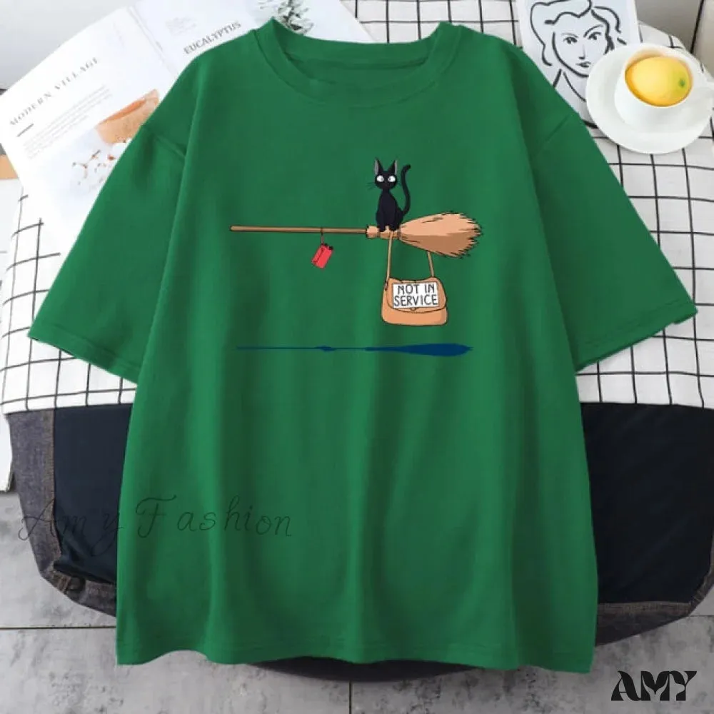 Amy Fashion - Soft Cartoons Fashion Crew Neck T-shirts