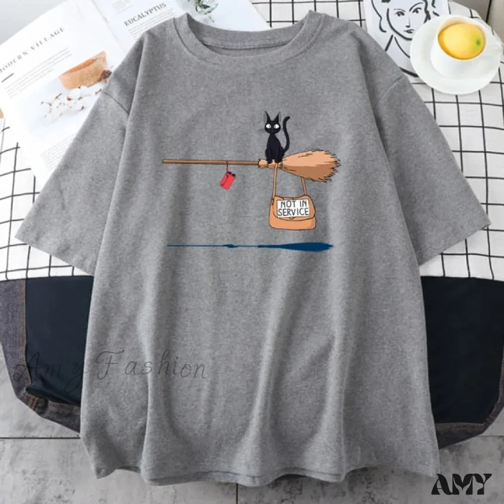 Amy Fashion - Soft Cartoons Fashion Crew Neck T-shirts