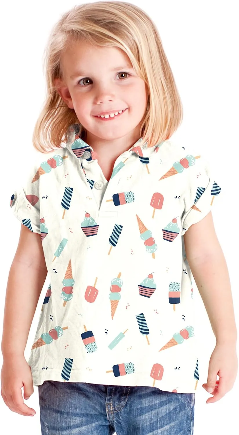 Babysoy Toddler Short Sleeve Polo Shirt - Organic Cotton Unisex Baby Soft Tee