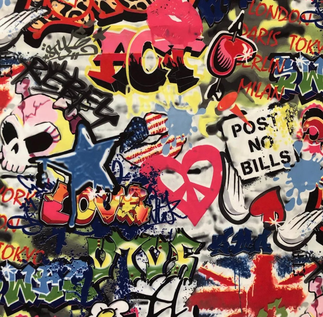 BELL BOTTOMS PINK GRAFFITI/PINK STARS (long)