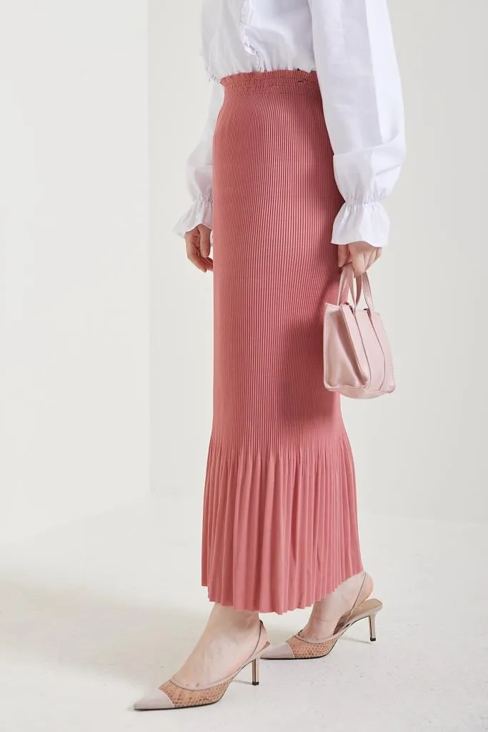 BNG Women - Pleated Hijab Skirt Rose Pink - Clermont