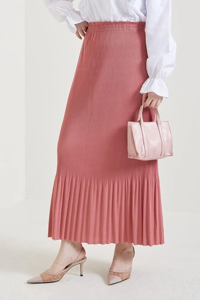 BNG Women - Pleated Hijab Skirt Rose Pink - Clermont
