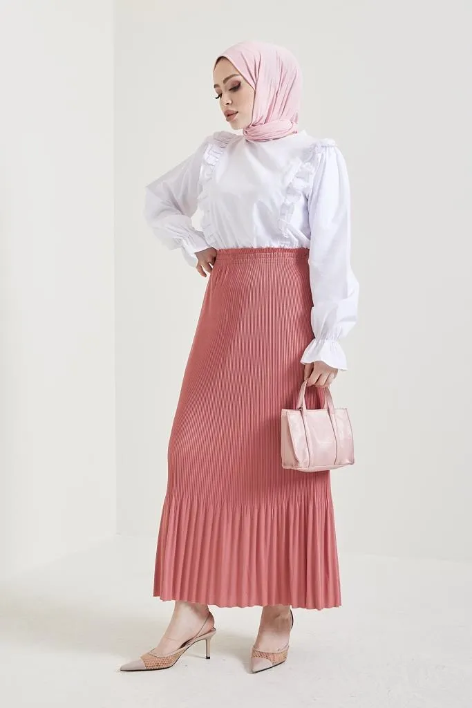BNG Women - Pleated Hijab Skirt Rose Pink - Clermont