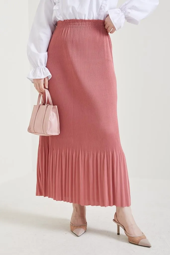 BNG Women - Pleated Hijab Skirt Rose Pink - Clermont