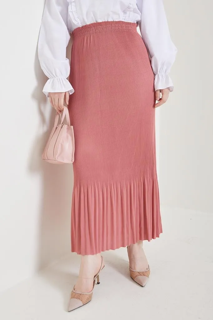 BNG Women - Pleated Hijab Skirt Rose Pink - Clermont