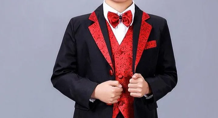 Boys formal wedding Tuxedo 5 piece  wedding suit