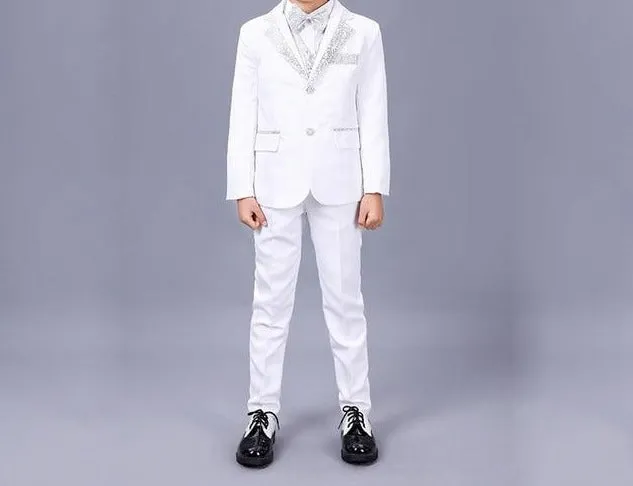 Boys formal wedding Tuxedo 5 piece  wedding suit