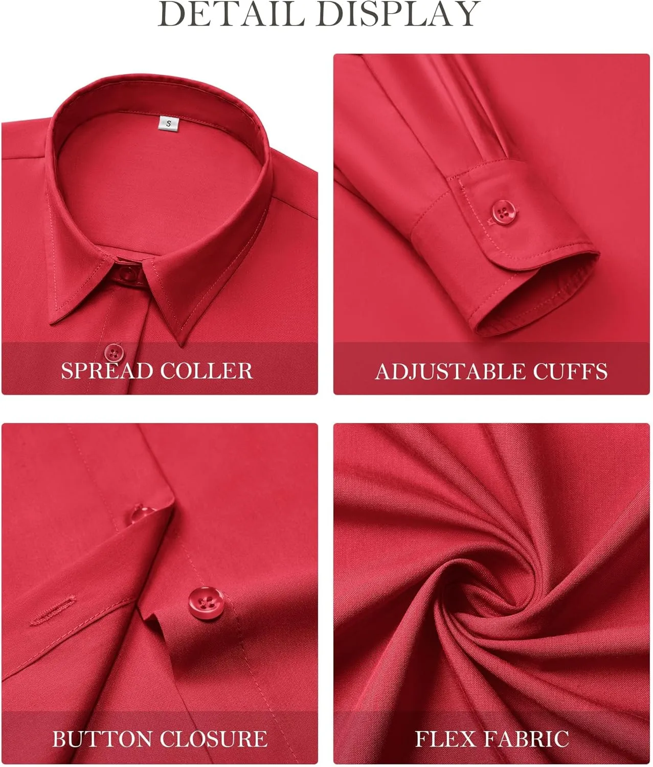 Button Down Shirts for Women Business Casual Blouses Long Sleeve Fit Dress Shirt Collar Wrinkle Free Work Tops