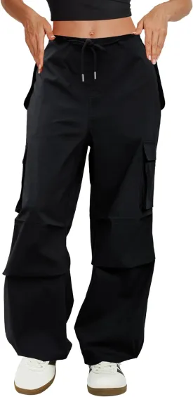 Cargo Pants Women Low Waisted Parachute Pants with Pockets Loose Baggy Hiking Pants Y2K Clothes