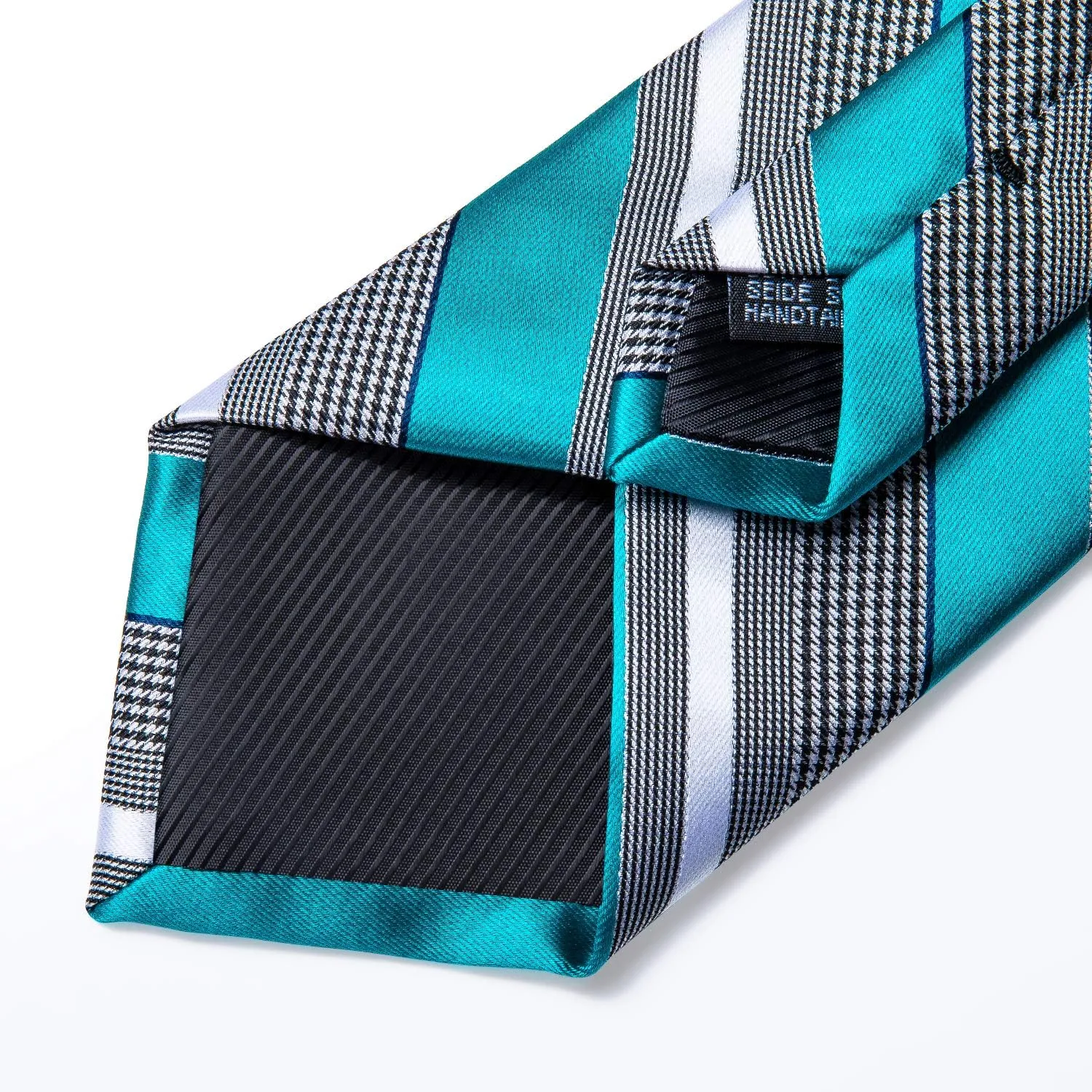 DiBanGu Mens Tie Set Silk Necktie and Gold Tie Ring Pocket Square Cufflinks Formal Business Wedding Ties with Gift Box
