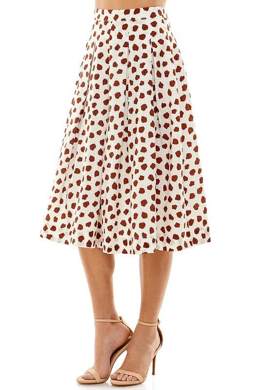 Dot Print Skirt