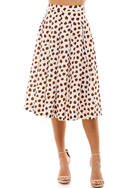 Dot Print Skirt