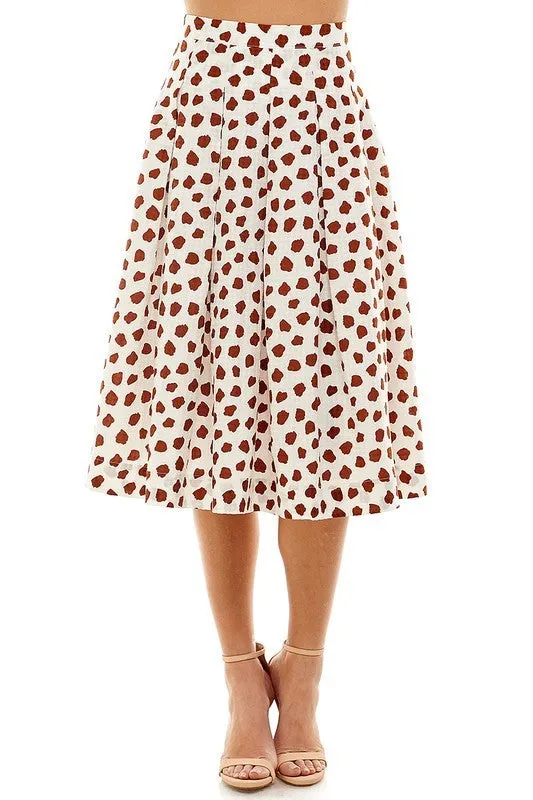 Dot Print Skirt