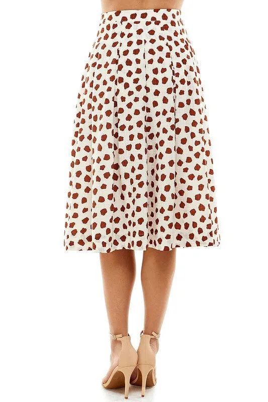 Dot Print Skirt