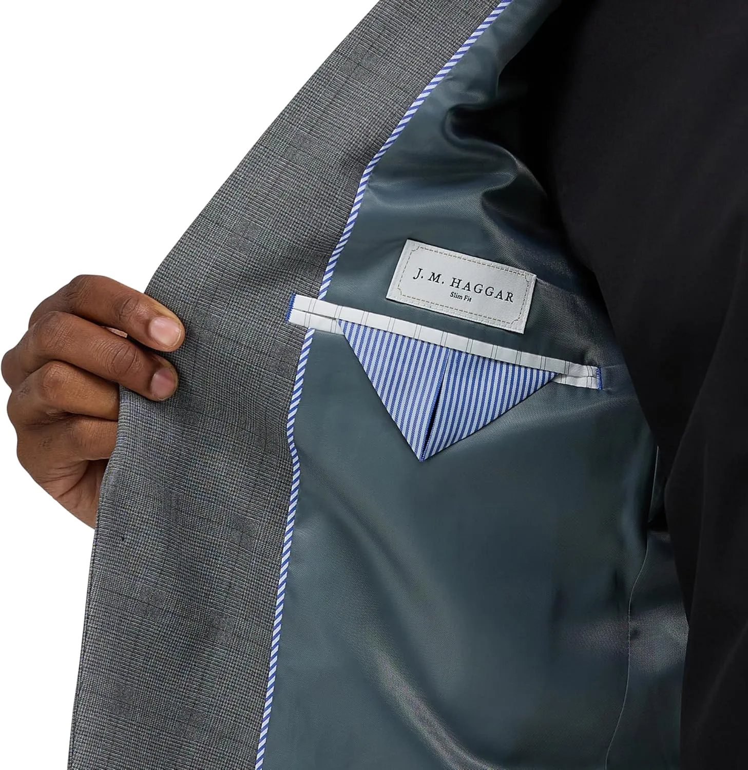 Haggar Men's Stripe Slim-Fit Suit Separate Jacket