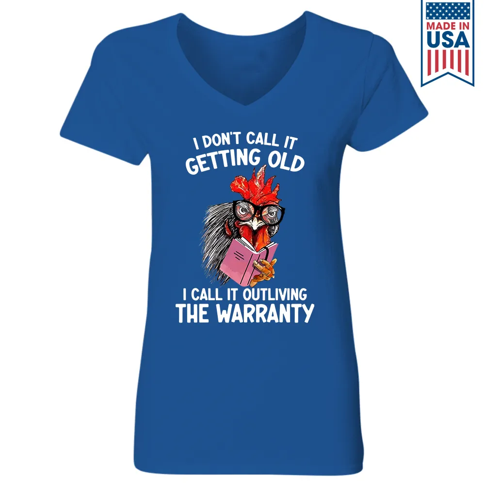 I Don’t Call It Getting Old I Call It Outliving The Warranty Book Lovers Gift Women's V-neck T-shirt TSVB340
