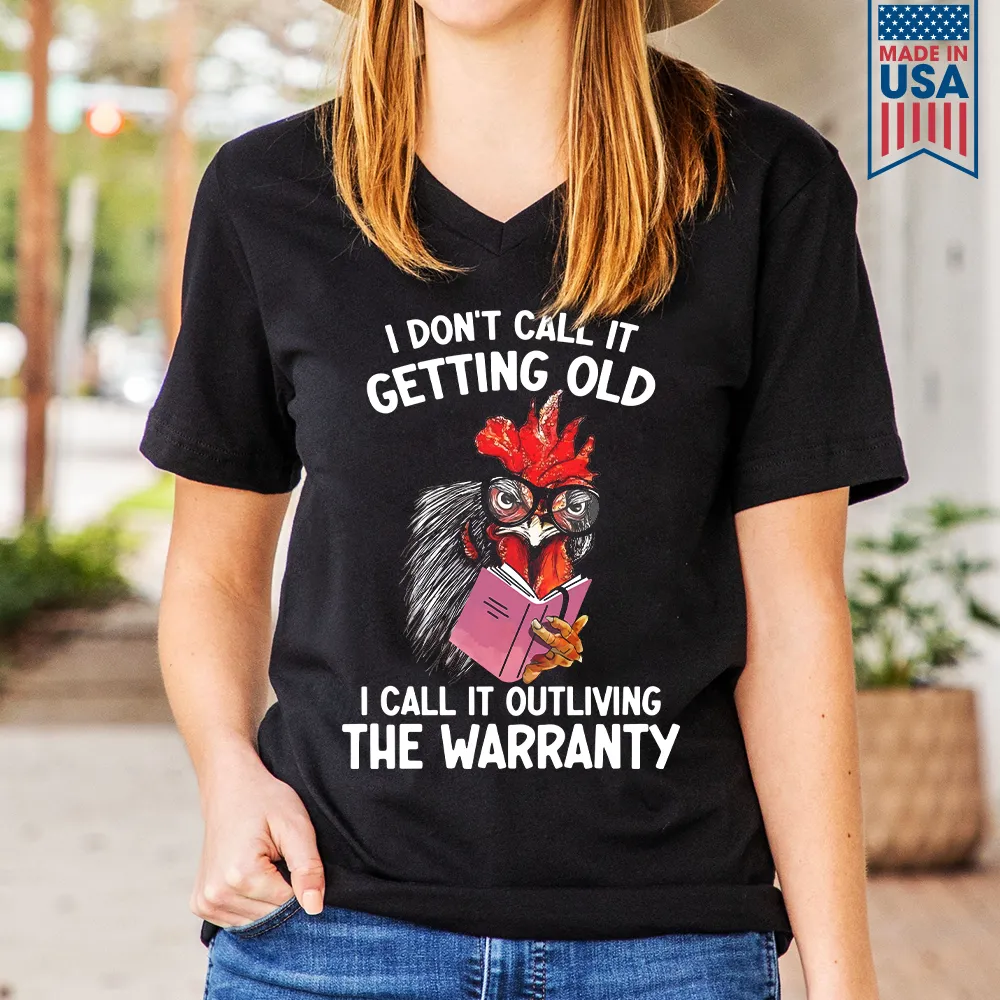I Don’t Call It Getting Old I Call It Outliving The Warranty Book Lovers Gift Women's V-neck T-shirt TSVB340