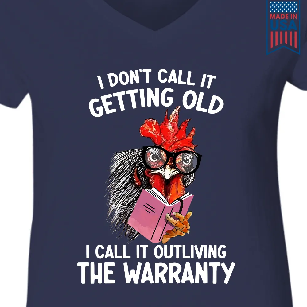 I Don’t Call It Getting Old I Call It Outliving The Warranty Book Lovers Gift Women's V-neck T-shirt TSVB340
