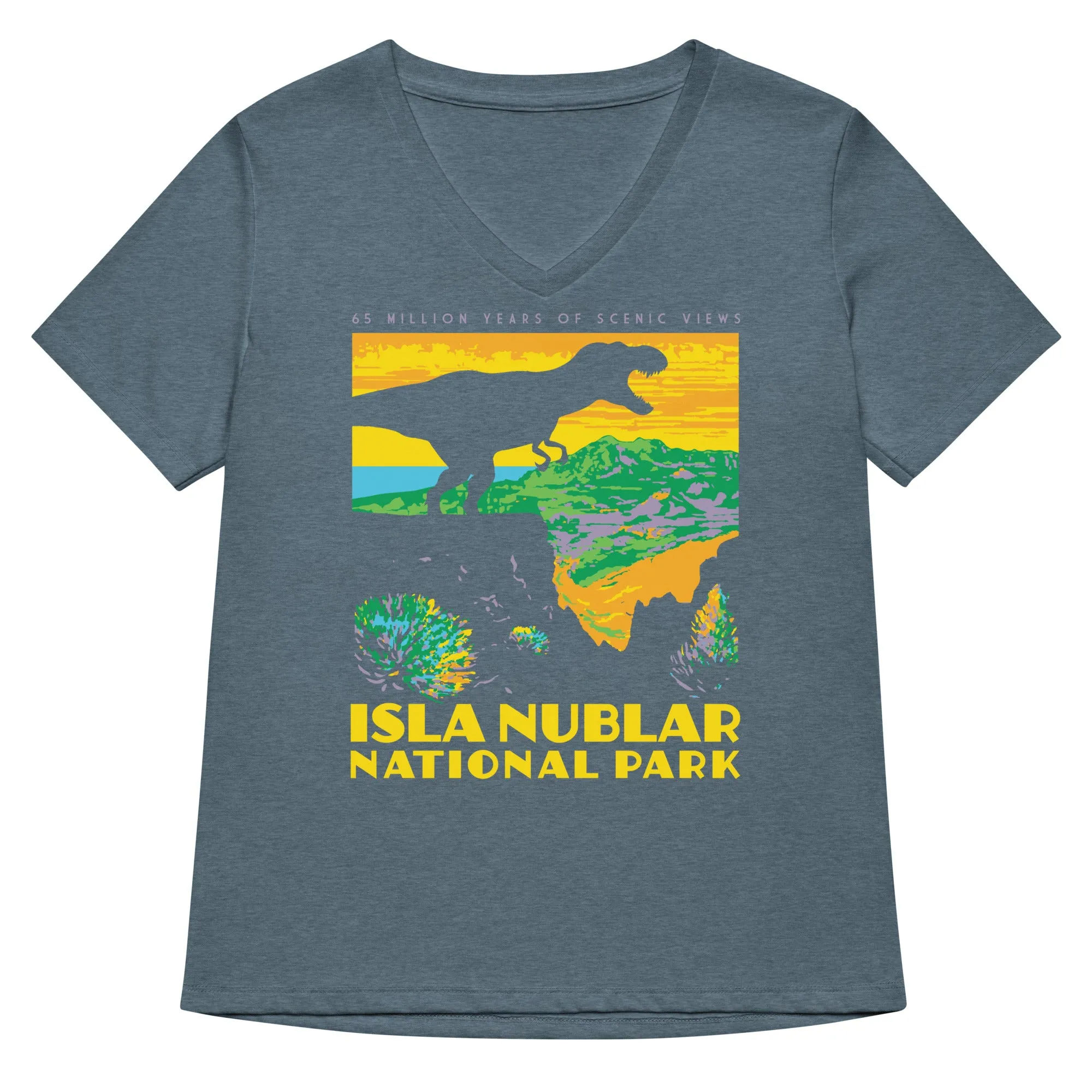Isla Nublar National Park Women's V-Neck Tee