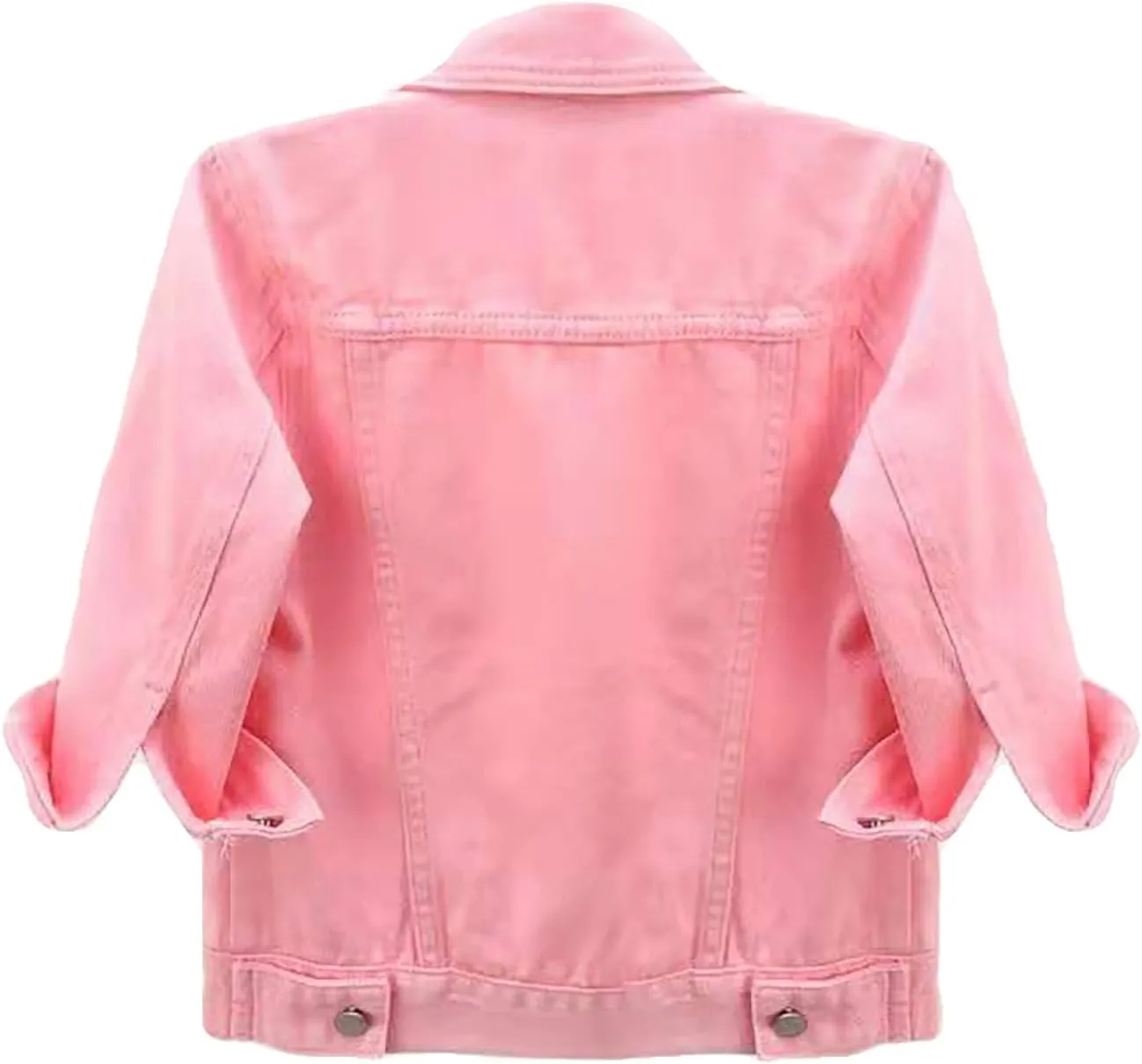 Jean Jacket for Women Trendy 2025 Plus Size 3/4 Sleeve Short Denim Jacket Casual Lapel Button Down Basic Cropped Coat