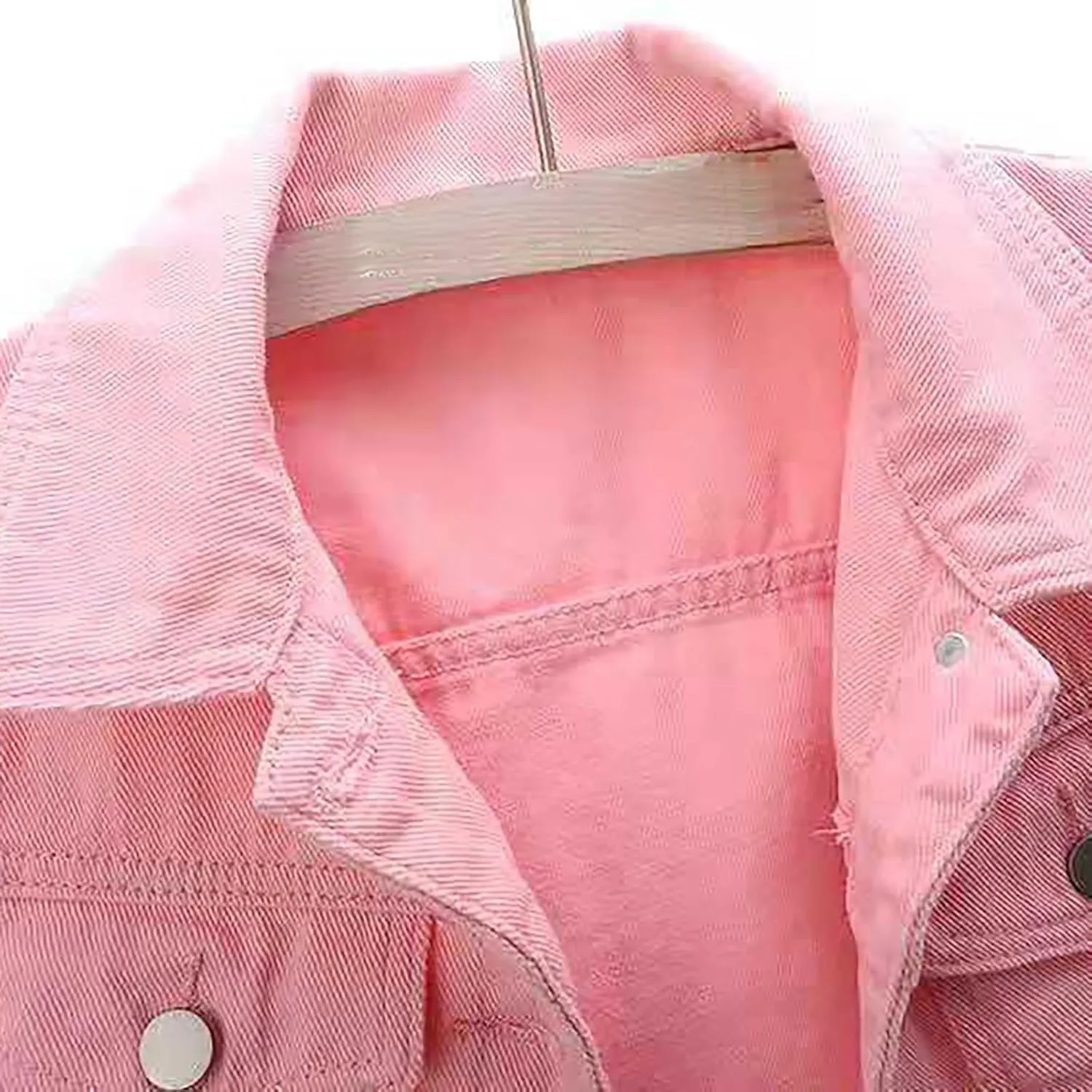 Jean Jacket for Women Trendy 2025 Plus Size 3/4 Sleeve Short Denim Jacket Casual Lapel Button Down Basic Cropped Coat