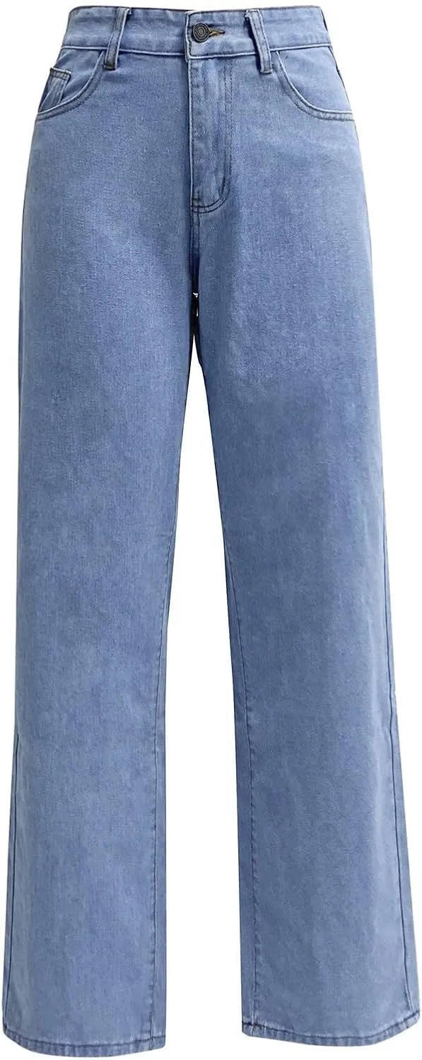 Katchme Womens Minimalist Jeans, Katchme Wide Leg Jeans, 2025 Spring Pants for Women, High Waist Stretch Wide Leg