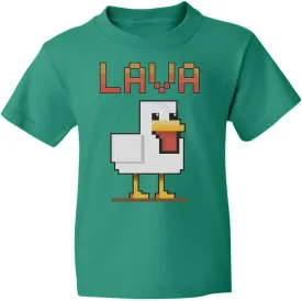 Lava Chicken - Pixel Game Humor Tribute Youth Unisex T-Shirt