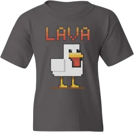 Lava Chicken - Pixel Game Humor Tribute Youth Unisex T-Shirt