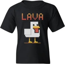 Lava Chicken - Pixel Game Humor Tribute Youth Unisex T-Shirt