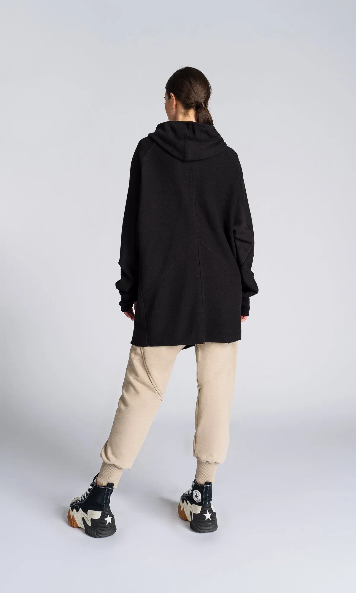Long Asymmetric Zipper Sweatshirt