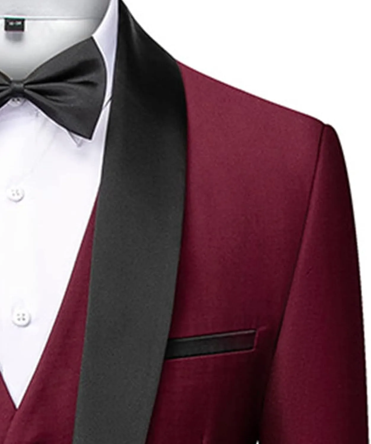Men Casual 3 Piece Suit Set 1 Button Slim Formal Blazer Suits Shawl Lapel Stylish Business Party Jacket Vest Pant