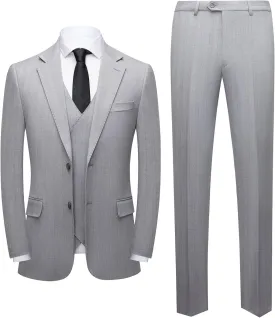 Men's Classic Stripe Suit 3 Piece Elegant Business Suit Two Button Wedding Prom Tuxedo Jacket Vest & Pants 2025