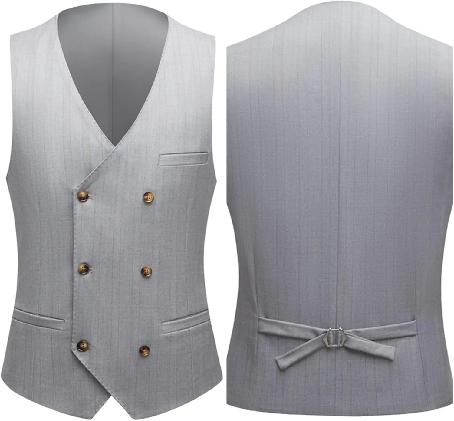 Men's Classic Stripe Suit 3 Piece Elegant Business Suit Two Button Wedding Prom Tuxedo Jacket Vest & Pants 2025