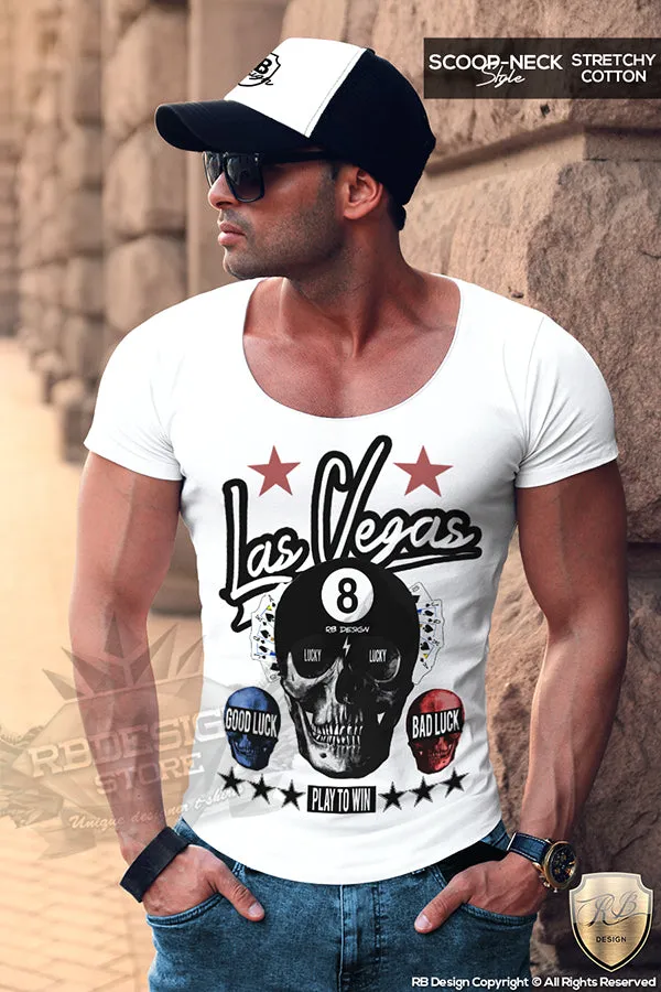 Men's Las Vegas Skull T-shirt Lucky Play To Win RB Design Tank Top MD536