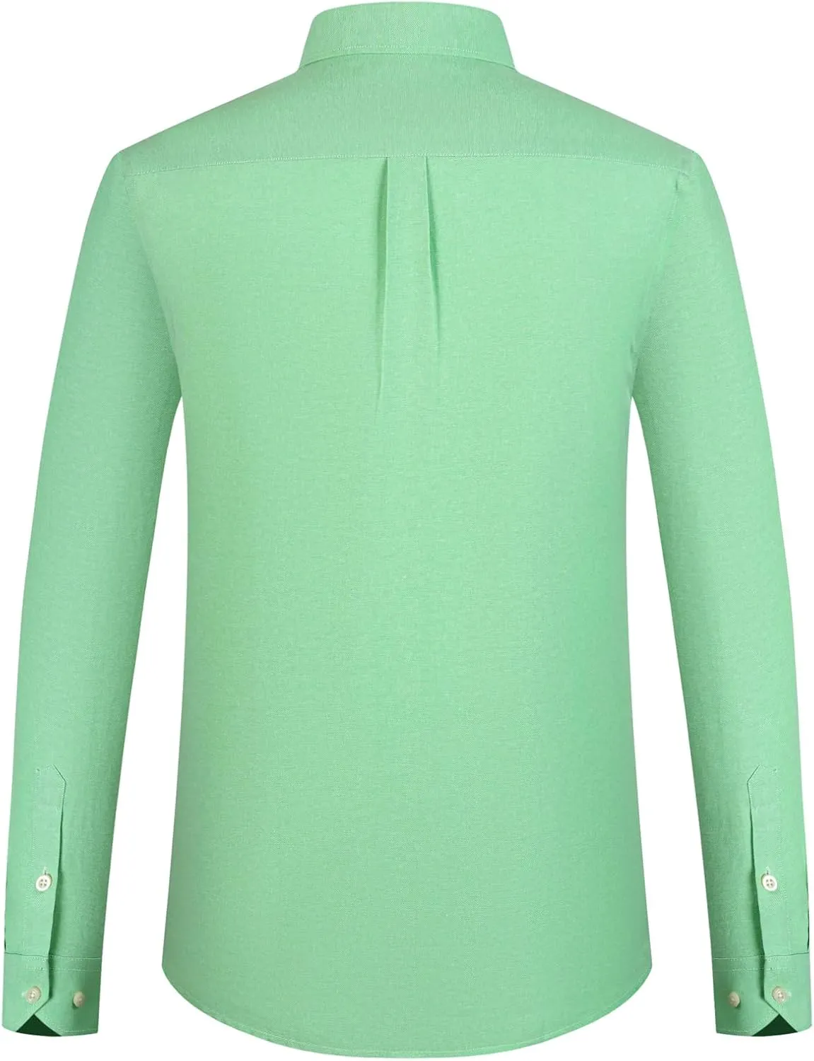 Men's Stylish Cotton Blend Casual Oxford Shirt, Breathable Long Sleeve Button Down Collar Work Shirt