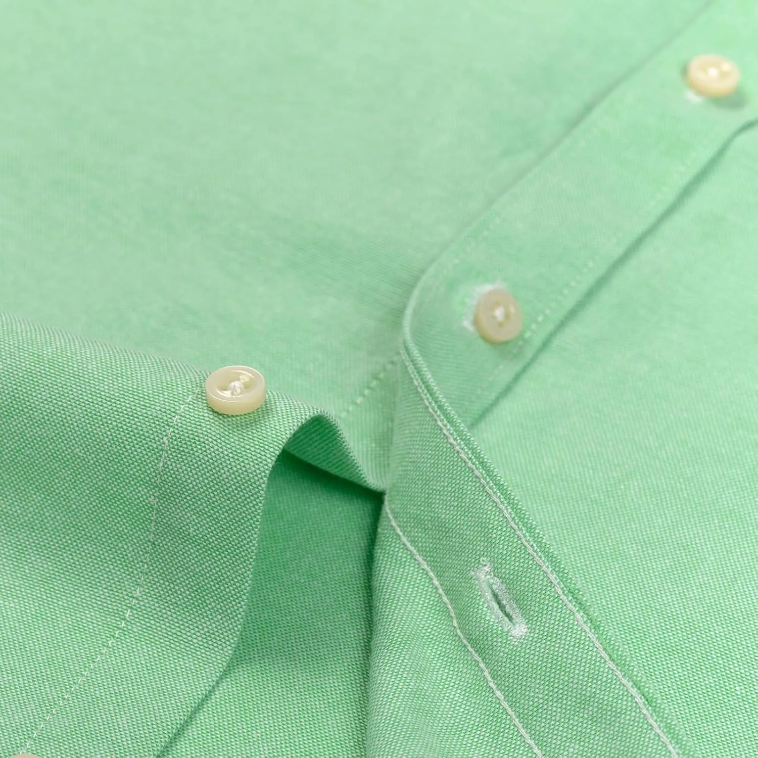 Men's Stylish Cotton Blend Casual Oxford Shirt, Breathable Long Sleeve Button Down Collar Work Shirt